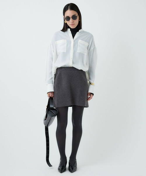 Chaos(カオス)の「Chaos(カオス)/パランビエラシャツ(シャツ/ブラウス・レディース・チャコール/ライトベージュ/ホワイト・FREE)」の11枚目の写真