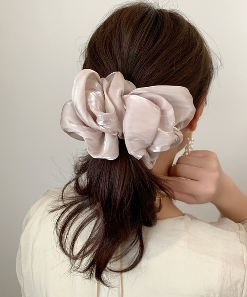 ciite'（シーテ）の「ビッグボリュームシュシュ（シュシュ・レディース・モカ/ベージュ/キャメル/オレンジ/ブルー/ワイン/ブラック・FREE）」の12枚目の写真