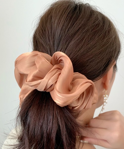 ciite'（シーテ）の「ビッグボリュームシュシュ（シュシュ・レディース・モカ/ベージュ/キャメル/オレンジ/ブルー/ワイン/ブラック・FREE）」の19枚目の写真