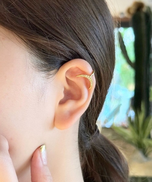 crescent moon earcuff