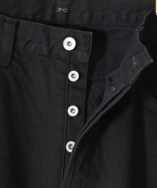 PORTER CLASSIC（ポータークラシック）の「PORTER CLASSIC / ポータークラシック：STEINBECK DENIM PANTS：PC-005-2863[COR]（デニムパンツ・メンズ・ブラック・M）」の8枚目の写真