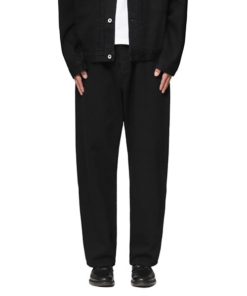PORTER CLASSIC（ポータークラシック）の「PORTER CLASSIC / ポータークラシック：STEINBECK DENIM PANTS：PC-005-2863[COR]（デニムパンツ・メンズ・ブラック・M）」の3枚目の写真