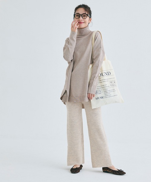 coca（coca）（コカ）の「サイドスリットニットパンツ（その他パンツ・レディース・チャコール/ライトベージュ・LONG/SHORT）」の10枚目の写真