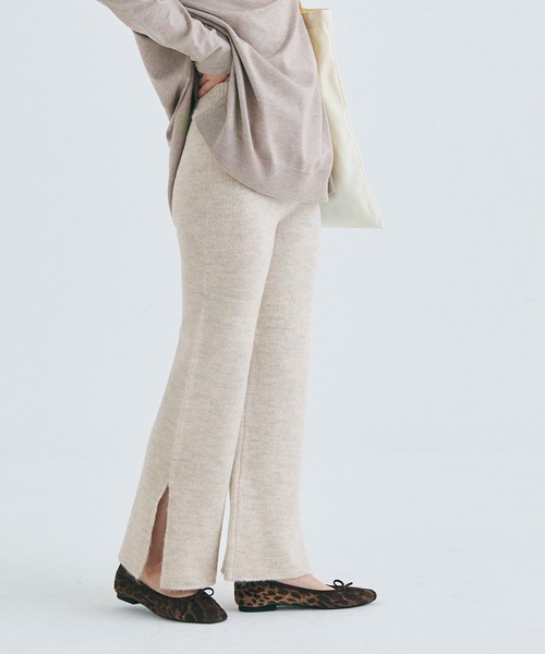 coca（coca）（コカ）の「サイドスリットニットパンツ（その他パンツ・レディース・チャコール/ライトベージュ・LONG/SHORT）」の11枚目の写真