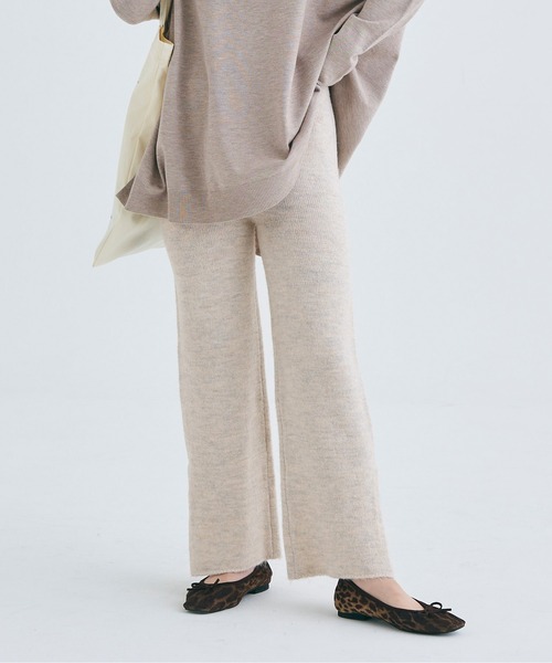 coca（coca）（コカ）の「サイドスリットニットパンツ（その他パンツ・レディース・チャコール/ライトベージュ・LONG/SHORT）」の13枚目の写真