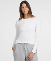 GUESS JEANS Ls Cn Slim Logo Emb Tee 長袖Tシャツ