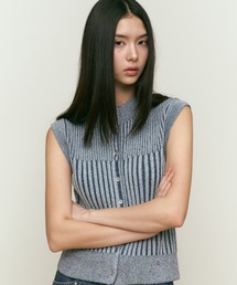 KIRSH（キルシー）の「KIRSH CHERRY CAP SLEEVE KNIT VEST キルシー チェリー キャップ スリーブ ニット ベスト（ベスト）」