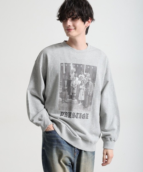 セール】ヴィンテージライク/ダメージフォトプリントヘビーウェイト裏