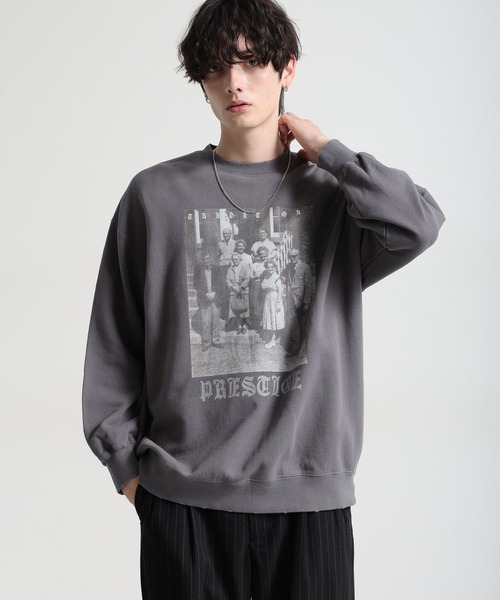 セール】ヴィンテージライク/ダメージフォトプリントヘビーウェイト裏