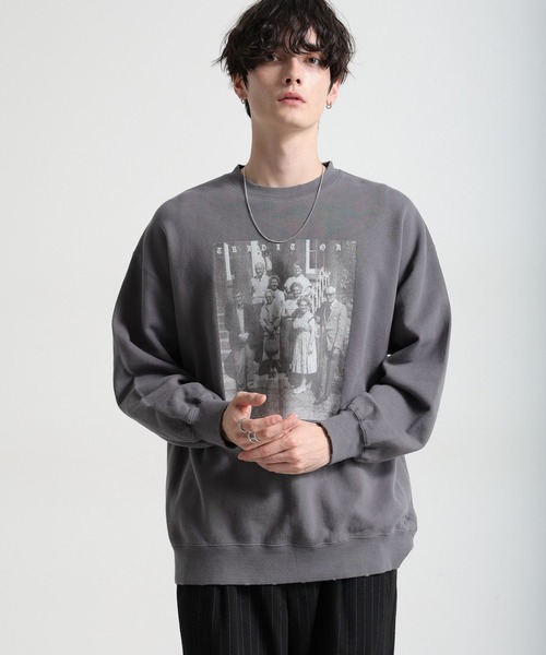 セール】ヴィンテージライク/ダメージフォトプリントヘビーウェイト裏