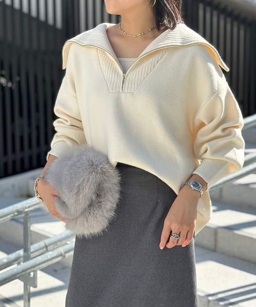 Emma Taylor サイドジップダンボールニットフーディー Emma Taylor