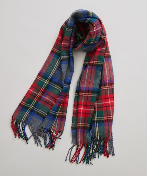 KATHARINE ROSS（キャサリンロス）の「【KATHARINE ROSS】ウールMIXチェックストール（ストール/ショール・レディース・ブルー/ダークグリーン/レッド・MEDIUM）」の7枚目の写真