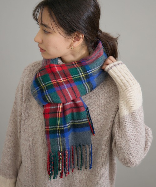KATHARINE ROSS（キャサリンロス）の「【KATHARINE ROSS】ウールMIXチェックストール（ストール/ショール・レディース・ブルー/ダークグリーン/レッド・MEDIUM）」の13枚目の写真