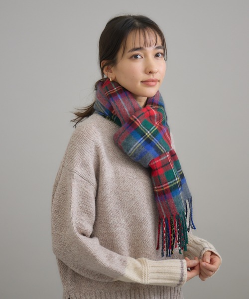 KATHARINE ROSS（キャサリンロス）の「【KATHARINE ROSS】ウールMIXチェックストール（ストール/ショール・レディース・ブルー/ダークグリーン/レッド・MEDIUM）」の15枚目の写真