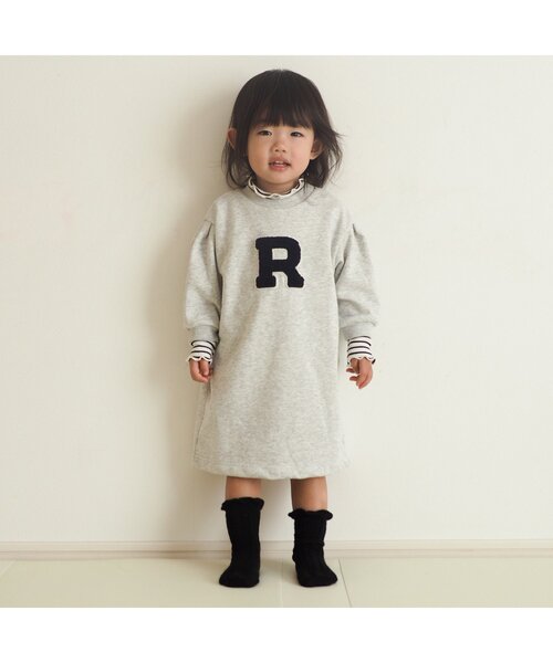 apres les cours（アプレレクール）の「【リンク】アルファベットレイヤードワンピース（ワンピース・キッズ・ネイビー/アイボリー・90/100/110/120/80/130/140）」の22枚目の写真