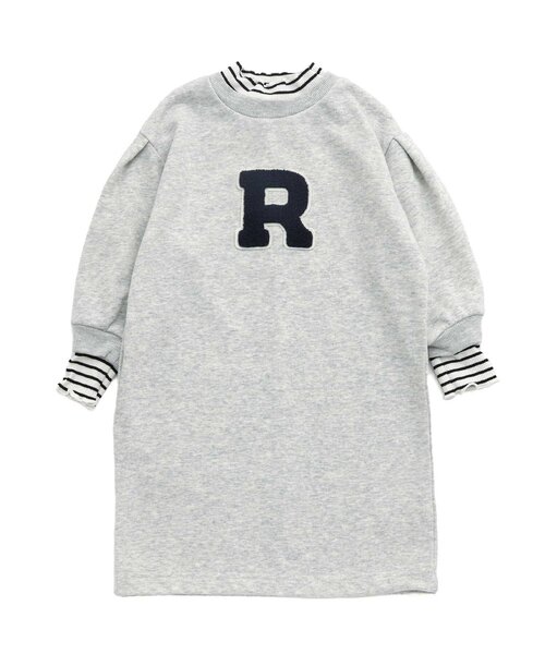 apres les cours（アプレレクール）の「【リンク】アルファベットレイヤードワンピース（ワンピース・キッズ・ネイビー/アイボリー・90/100/110/120/80/130/140）」の12枚目の写真