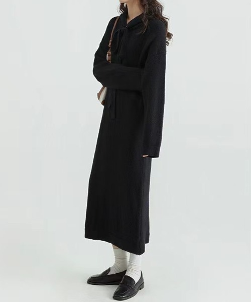 GEMEDA(ジェメダ)の「ニットワンピース(ワンピース・レディース・パープル/レッド/ブラック/グレー・M)」の2枚目の写真