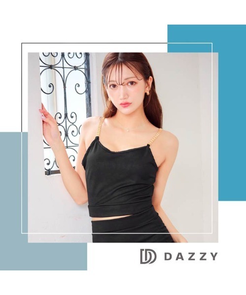 DAZZY(デイジー)の「ワンカラー チェーン キャミソール & タイトスカート セットアップ ドレス(ドレス・レディース・ブラック/ブルー・S/M/L)」の12枚目の写真