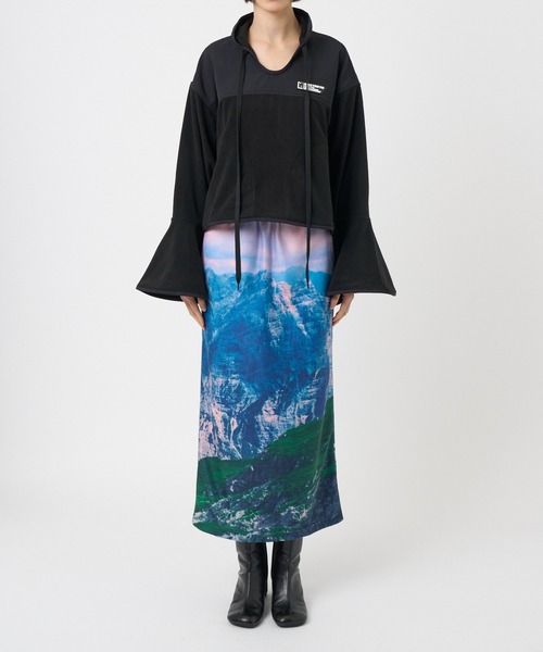 トップブランドのファッション NON TOKYO/ノントーキョー】FLARE SLEEVE FLEECE TOP/フレア トップス