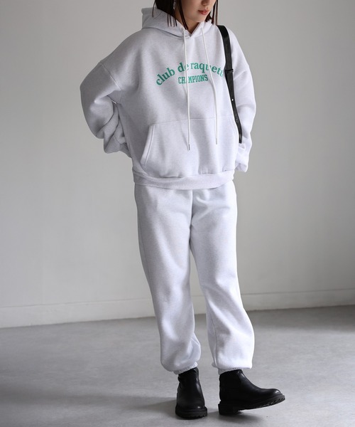 Riberry（リベリー）の「裏起毛パーカー/ロゴスウェット セットアップ（セットアップ・レディース・オートミール/グレー・FREE）」の13枚目の写真