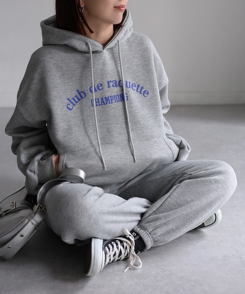 セール】裏起毛パーカー/ロゴスウェット セットアップ（セットアップ