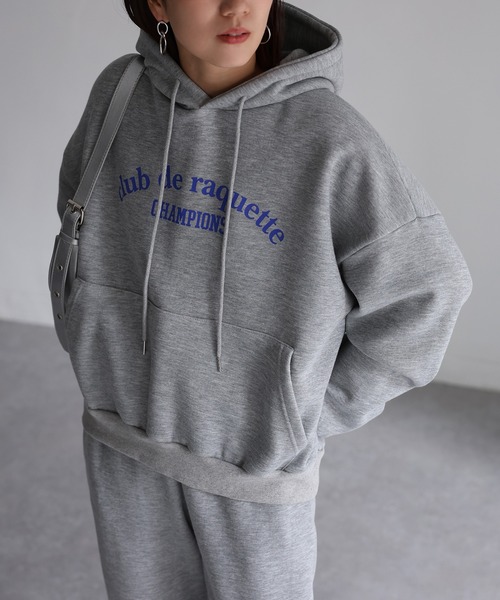 Riberry（リベリー）の「裏起毛パーカー/ロゴスウェット セットアップ（セットアップ・レディース・オートミール/グレー・FREE）」の21枚目の写真