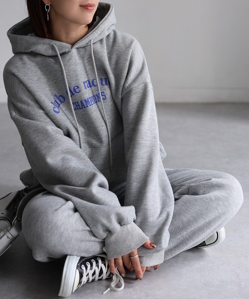 セール】裏起毛パーカー/ロゴスウェット セットアップ（セットアップ