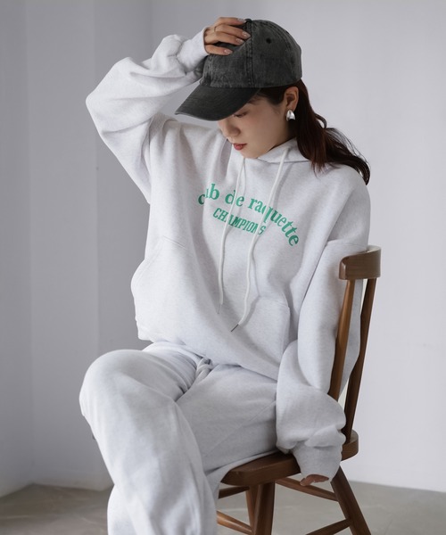 セール】裏起毛パーカー/ロゴスウェット セットアップ（セットアップ