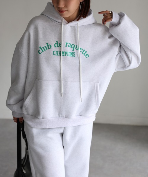 セール】裏起毛パーカー/ロゴスウェット セットアップ（セットアップ