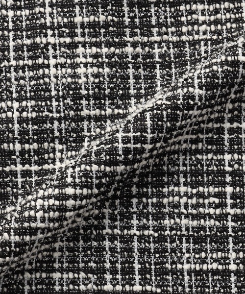 CROSS FUNCTION(クロスファンクション)の「《洗える・ストレッチ・シワになりにくい》正解 ツイードVネックジャンスカ【CF/クロスファンクション】(ジャンパースカート・レディース・アイボリー/ブラック・M/L/LL)」の17枚目の写真