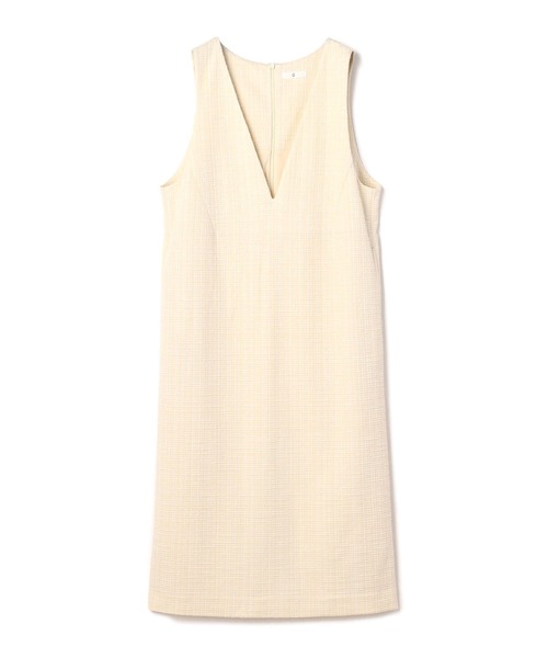 CROSS FUNCTION(クロスファンクション)の「《洗える・ストレッチ・シワになりにくい》正解 ツイードVネックジャンスカ【CF/クロスファンクション】(ジャンパースカート・レディース・アイボリー/ブラック・M/L/LL)」の20枚目の写真