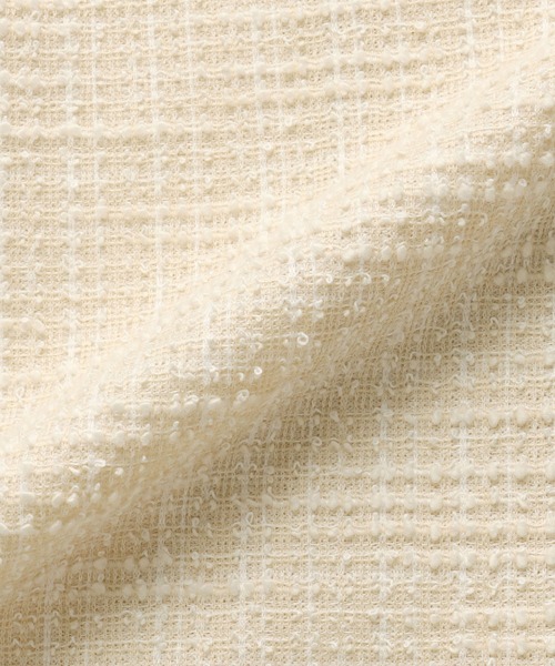 CROSS FUNCTION(クロスファンクション)の「《洗える・ストレッチ・シワになりにくい》正解 ツイードVネックジャンスカ【CF/クロスファンクション】(ジャンパースカート・レディース・アイボリー/ブラック・M/L/LL)」の18枚目の写真