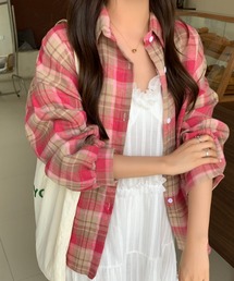 ビッグシルエットチェックシャツ