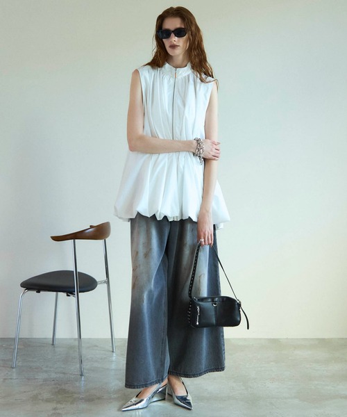 Waist Tuck Wide Denim Pants/ウエストタックワイドデニムパンツ