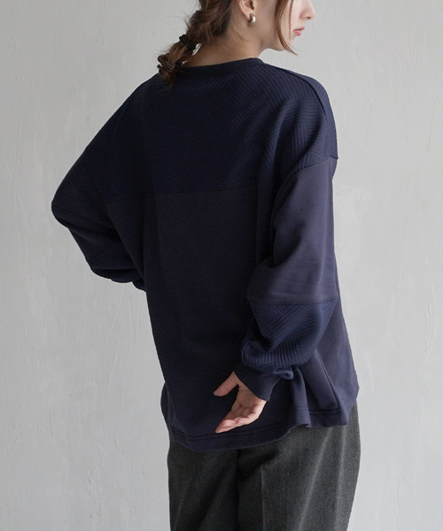 キルティング切替 カレッジロゴスウェット（スウェット）｜e-zakkamania stores（イーザッカマニアストアーズ）