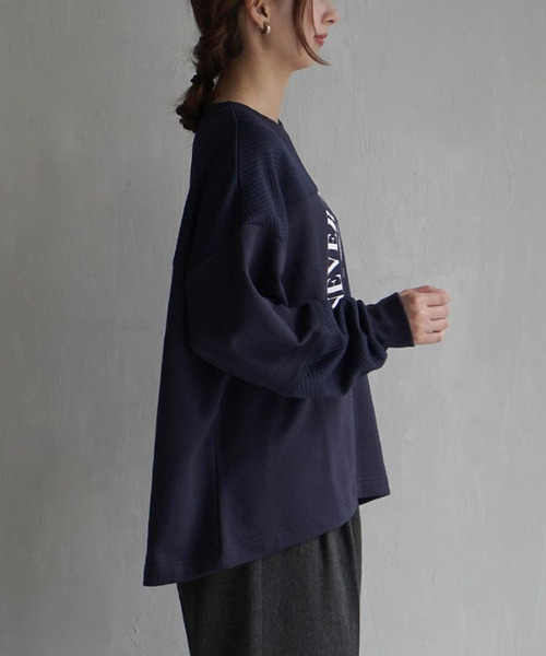 キルティング切替 カレッジロゴスウェット（スウェット）｜e-zakkamania stores（イーザッカマニアストアーズ）