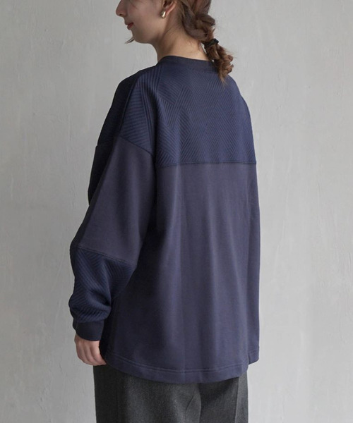 キルティング切替 カレッジロゴスウェット（スウェット）｜e-zakkamania stores（イーザッカマニアストアーズ）