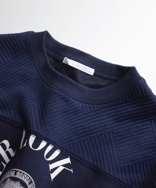 キルティング切替 カレッジロゴスウェット（スウェット）｜e-zakkamania stores（イーザッカマニアストアーズ）