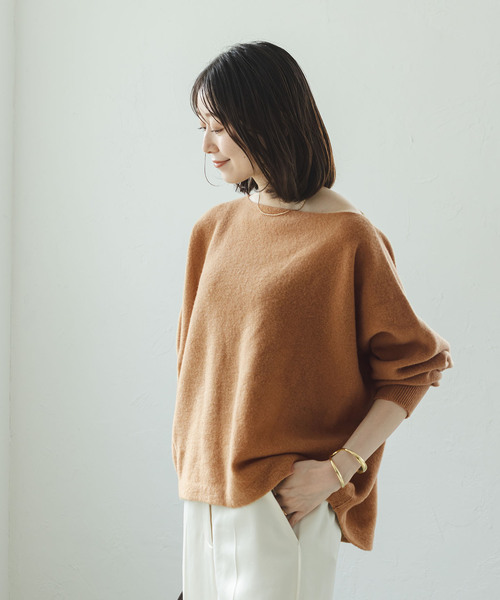 Noble（ノーブル）の「《追加》ファインウールドルマンプルオーバー 5（ニット/セーター・レディース・キャメル/ライトグレー/ラベンダー/ホワイト系その他・FREE）」の10枚目の写真