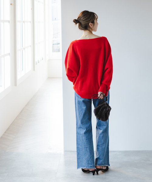 【新品】NOBLE ファインウールドルマンプルオーバー 追加》ファインウールドルマンプルオーバー 5（ニット/セーター