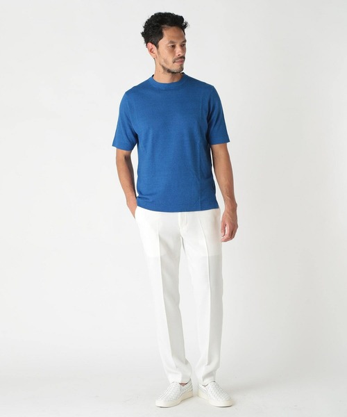 MEN'S BIGI（メンズビギ）の「サマーツイードイージーパンツ（スラックス・メンズ・ホワイト/ピンク/グレー・02/01/04/03）」の9枚目の写真