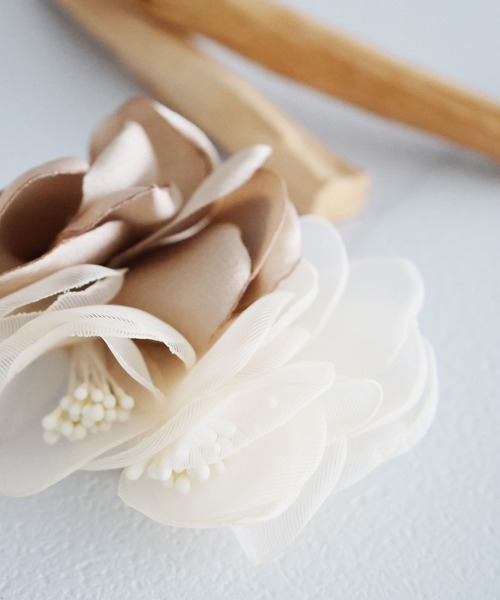 LEPSIM（レプシィム）の「【入卒式／セレモニー】フラットフラワーコサージュ　213220（ブローチ/コサージュ・レディース・ネイビー/グレー/ベージュ系その他・ONE SIZE）」の3枚目の写真