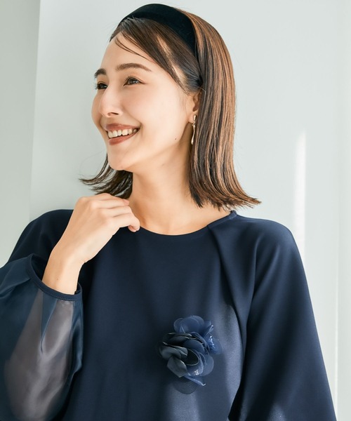 LEPSIM（レプシィム）の「【入卒式／セレモニー】フラットフラワーコサージュ　213220（ブローチ/コサージュ・レディース・ネイビー/グレー/ベージュ系その他・ONE SIZE）」の17枚目の写真