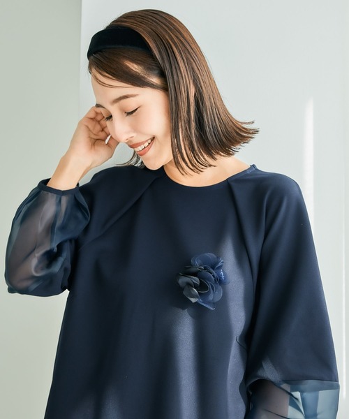 LEPSIM（レプシィム）の「【入卒式／セレモニー】フラットフラワーコサージュ　213220（ブローチ/コサージュ・レディース・ネイビー/グレー/ベージュ系その他・ONE SIZE）」の16枚目の写真