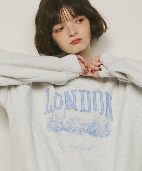 Unitage（ユニテージ）の「LONDON裏起毛BIGスウェット（スウェット・レディース・ライトグレー/ライトパープル/ネイビー・FREE）」の13枚目の写真
