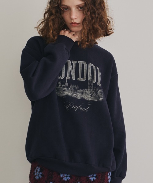 Unitage（ユニテージ）の「LONDON裏起毛BIGスウェット（スウェット・レディース・ライトグレー/ライトパープル/ネイビー・FREE）」の16枚目の写真