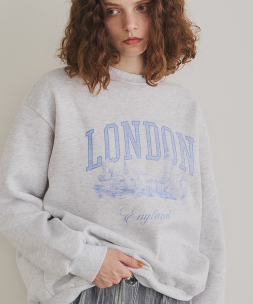 Unitage（ユニテージ）の「LONDON裏起毛BIGスウェット（スウェット・レディース・ライトグレー/ライトパープル/ネイビー・FREE）」の7枚目の写真