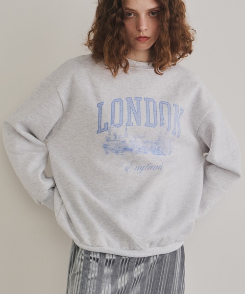 Unitage（ユニテージ）の「LONDON裏起毛BIGスウェット（スウェット・レディース・ライトグレー/ライトパープル/ネイビー・FREE）」の5枚目の写真