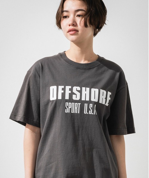 OFFSHORE(オフショア)の「SPORTS USA LOGO TEE/スポーツUSAロゴティ(Tシャツ/カットソー・メンズ・ピンク/ブラック/アイボリー・S/M/L/XL)」の1枚目の写真