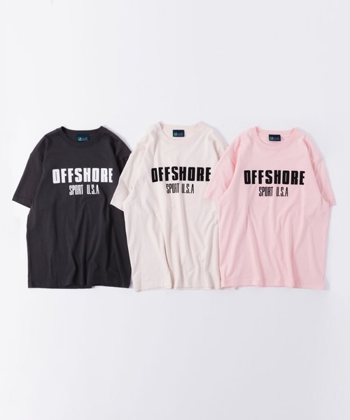 OFFSHORE(オフショア)の「SPORTS USA LOGO TEE/スポーツUSAロゴティ(Tシャツ/カットソー・メンズ・ピンク/ブラック/アイボリー・S/M/L/XL)」の8枚目の写真